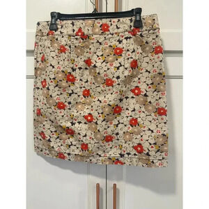 Women’s Loft Floral skirt size 6 100% cotton